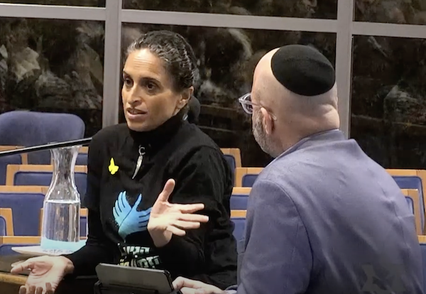 screenshot - Noa in conversation with Rabbi Dan Moskovitz at Temple Sholom Oct. 30